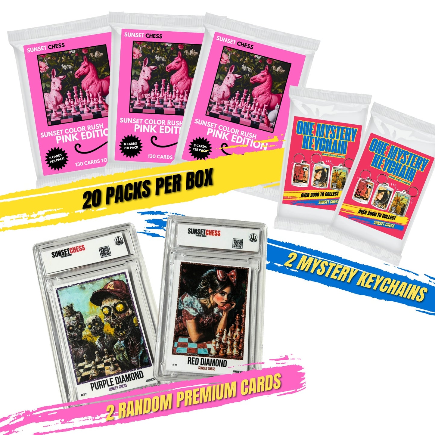 Pink Color Rush - Jumbo Box Pack - Chess Trading Cards
