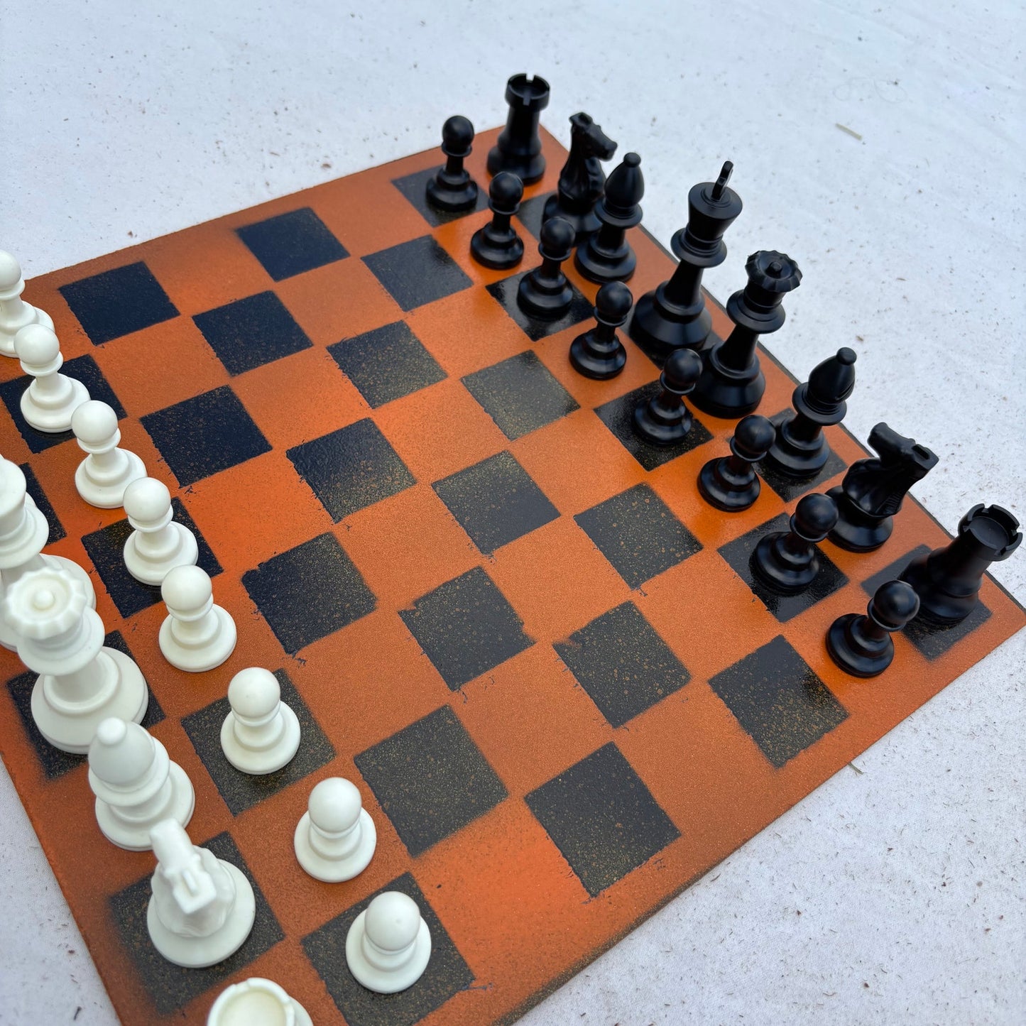 Supreme Orange - Painted Chess Set