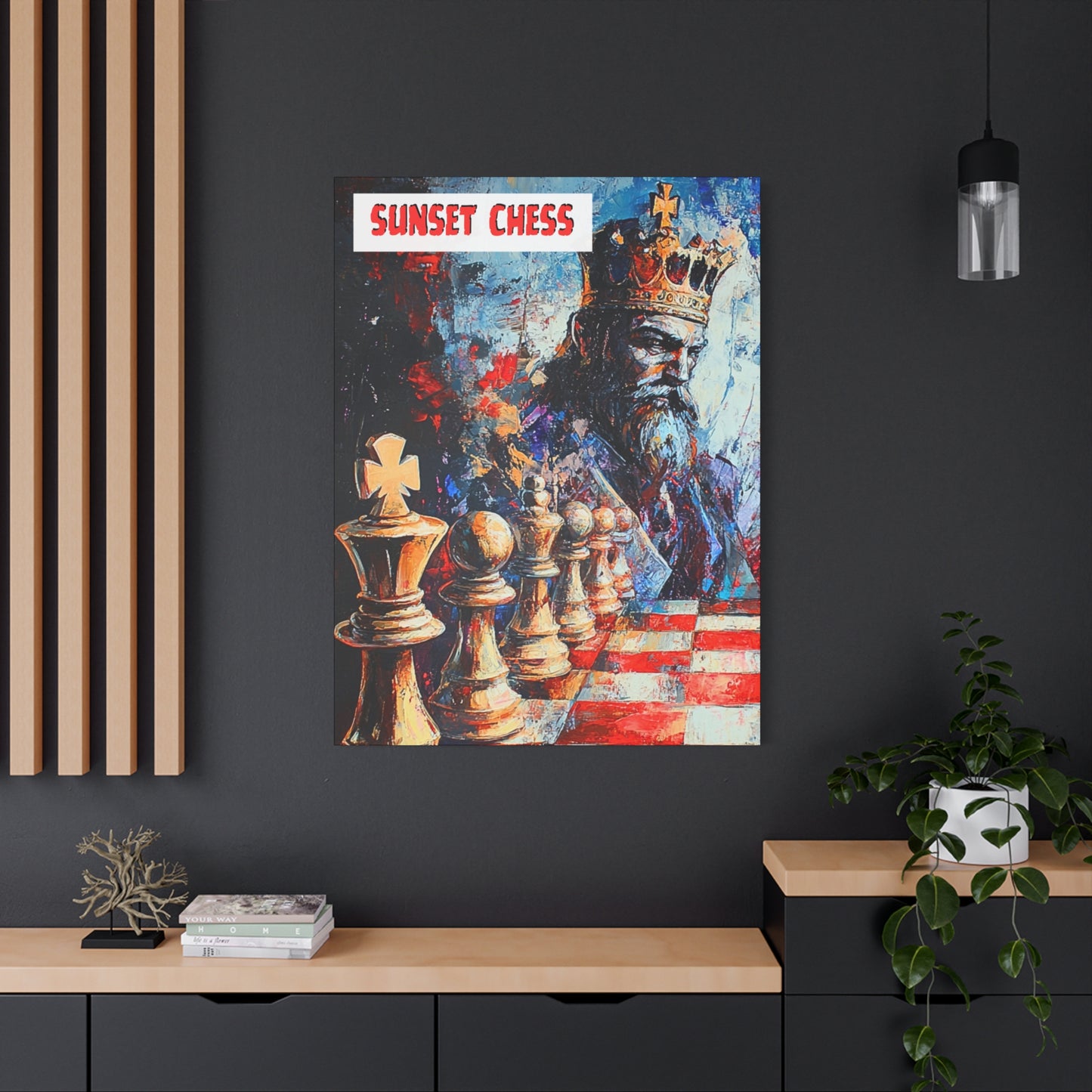 Challenges of a King - Canvas Chess Print 36"x48"