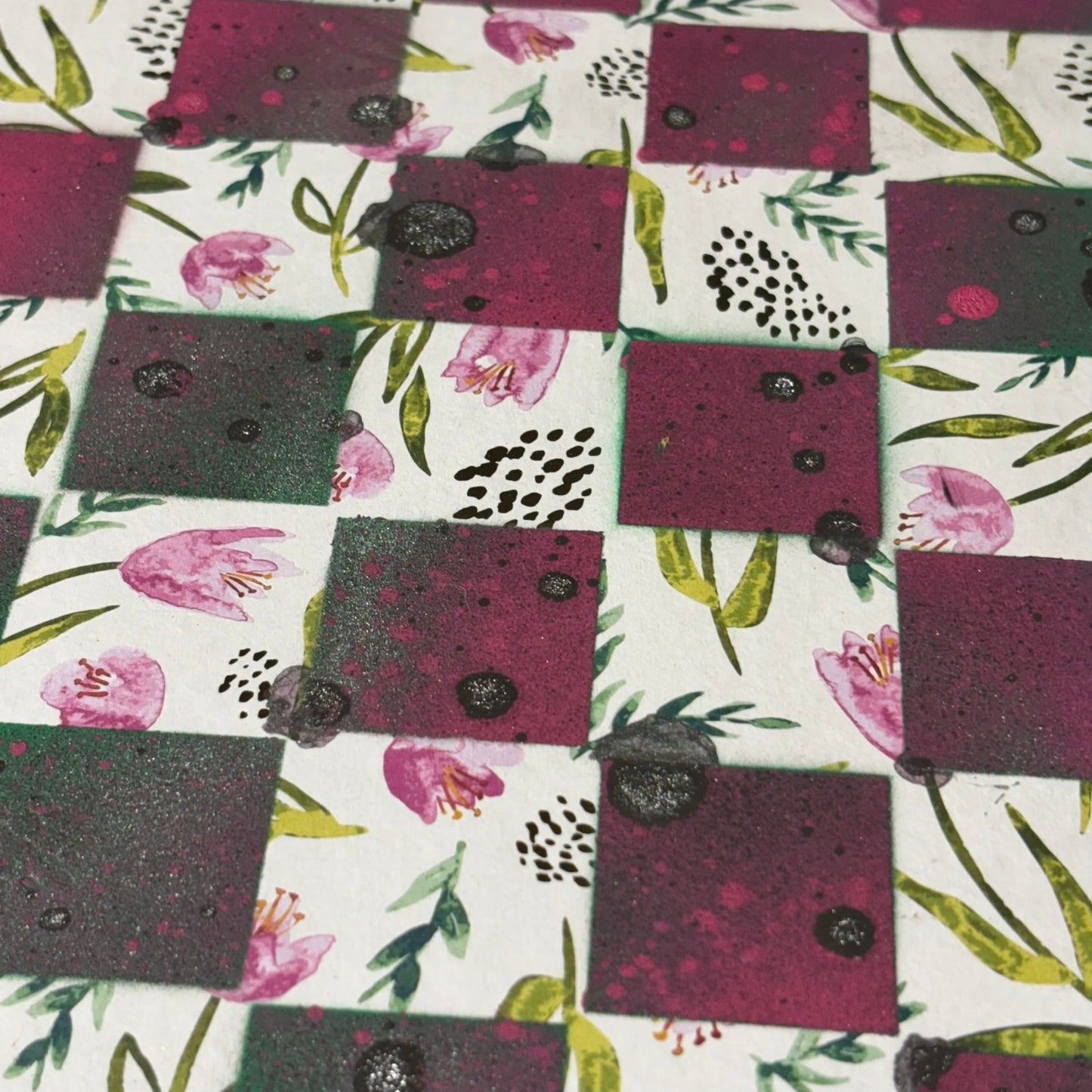 Vibrant Pink Lush - Scrapbook Chess Set