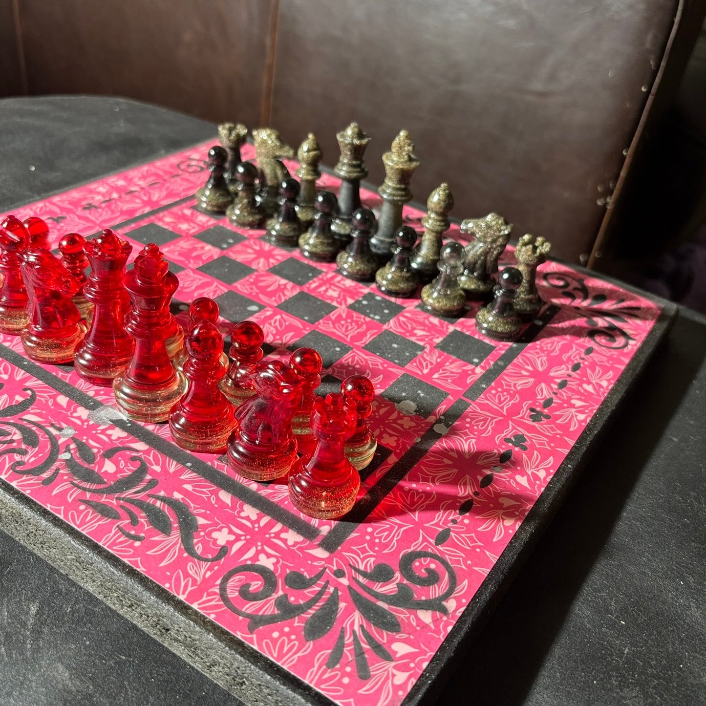 Royal Red - Scrapbook Chess Set