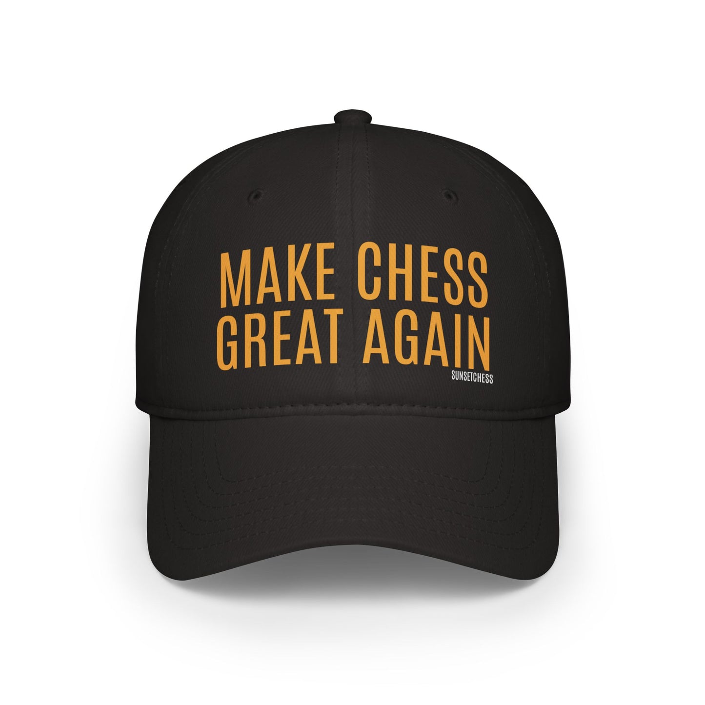 Make Chess Great Again - Sunset Chess Black Baseball Cap