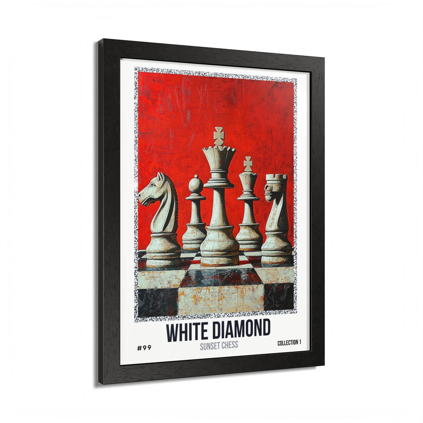 White Diamond - Collection 1 Card #99 - Sunset Card Poster Framed 12"x16"