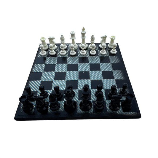 Green Vintage Lines - Scrapbook Chess Set