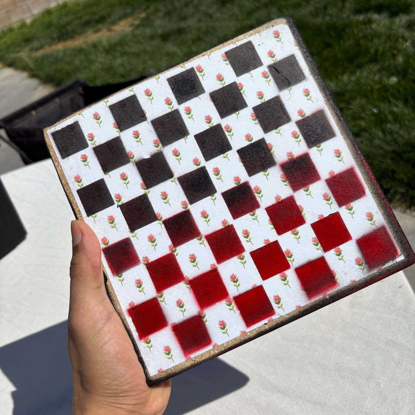 Simple Rose - Scrapbook Chess Set