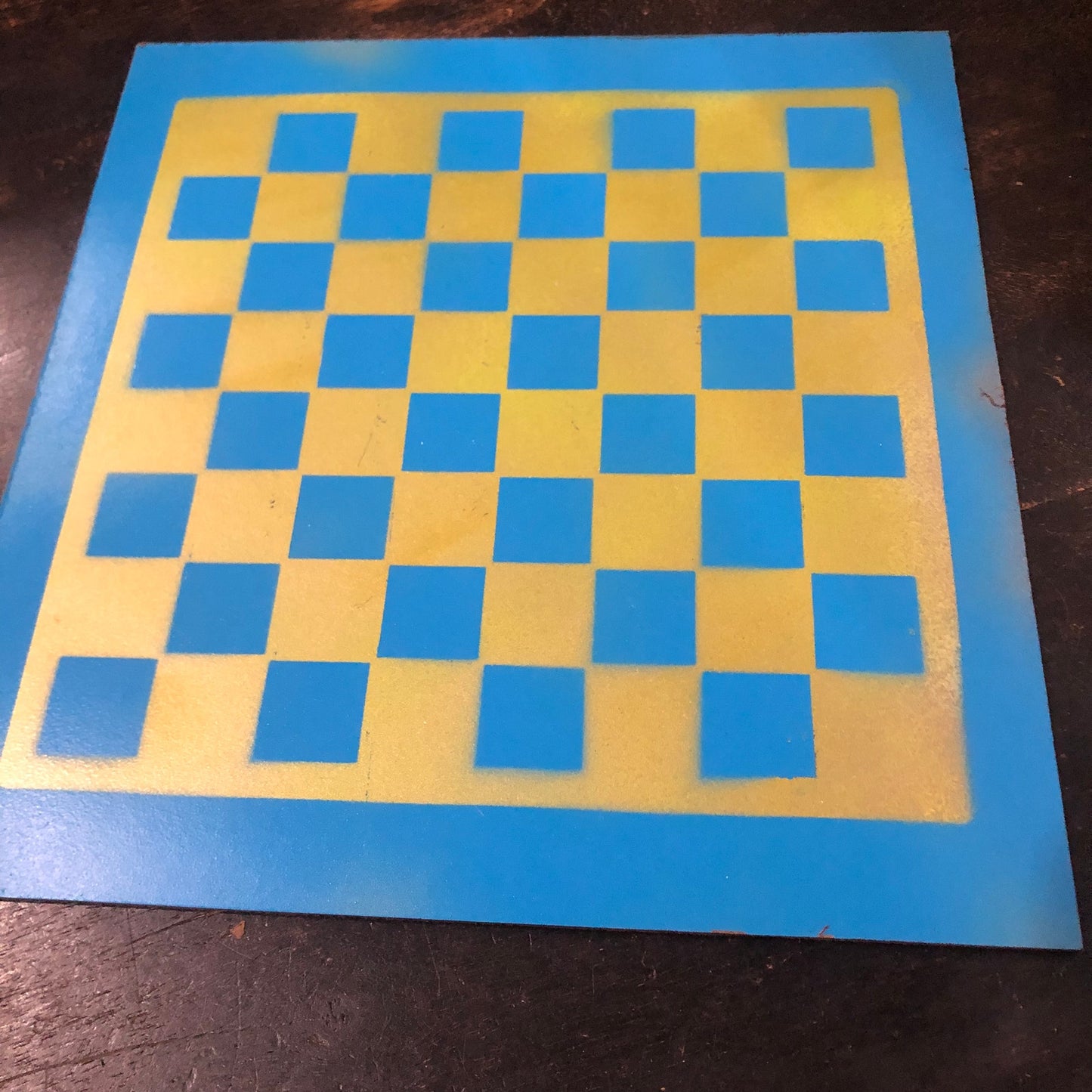 Yellow Blue - Painted Chess Set