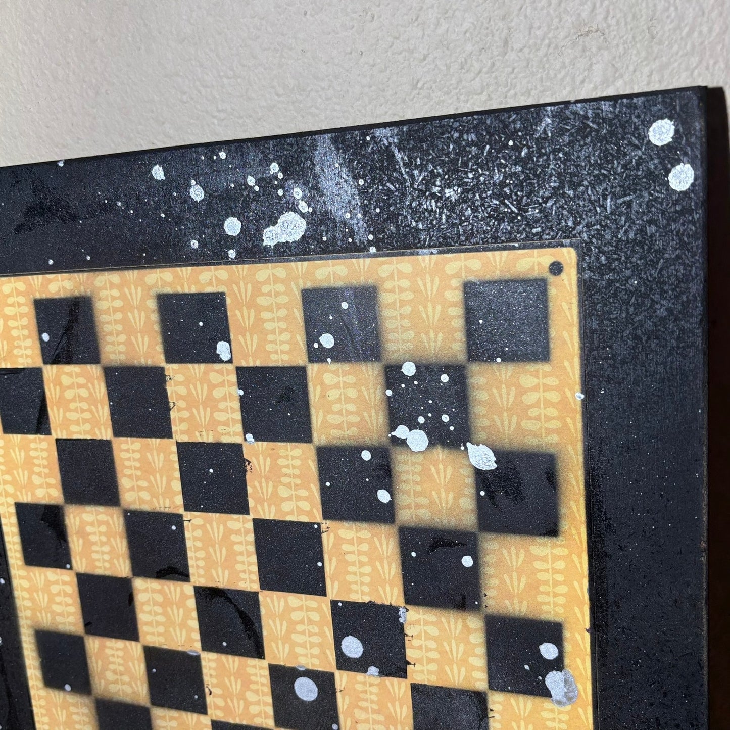 Yellow Royal Pattern - Large Scrapbook Chess Board