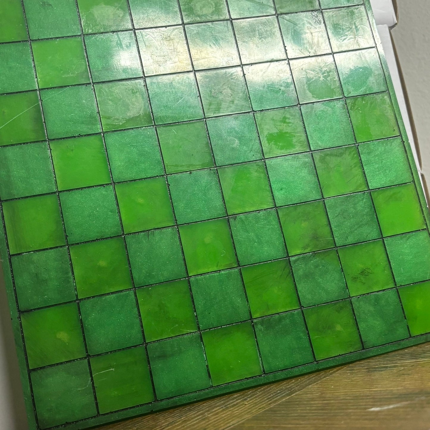 Solid Green - Resin Chess Board