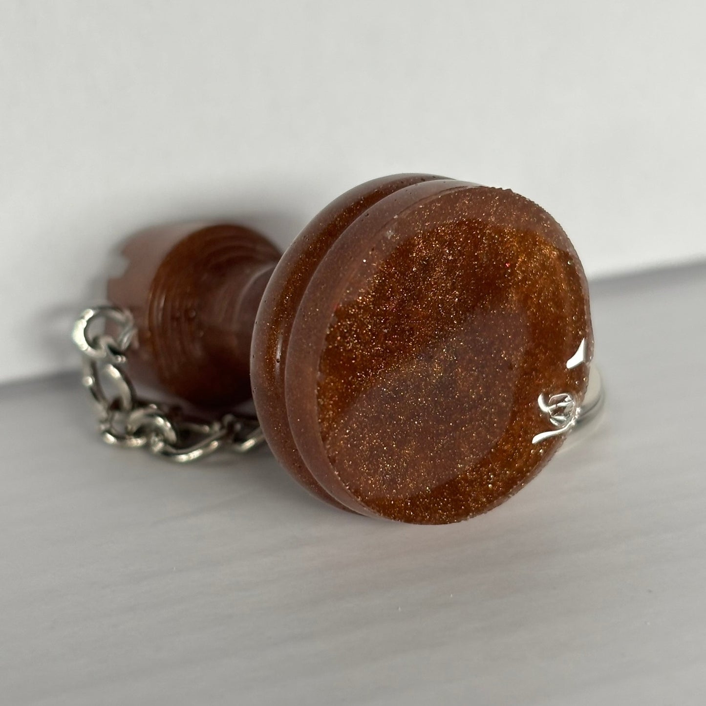 Coffee Rook Handmade Resin Keychain - One of a Kind Design