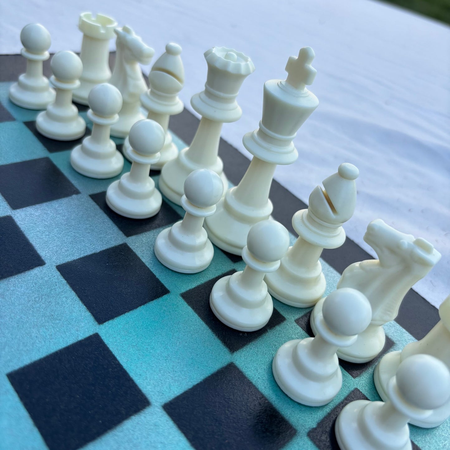 Mint Green - Painted Chess Set