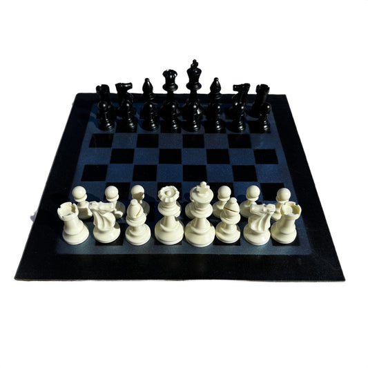 Metallic Blue - Painted Chess Set