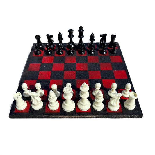Black & Red - Painted Chess Set