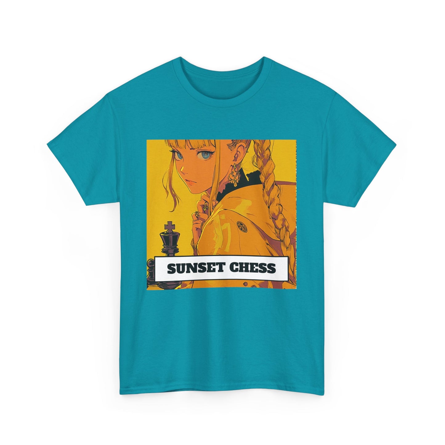 Anime Vibes - Tropical Blue Chess T Shirt