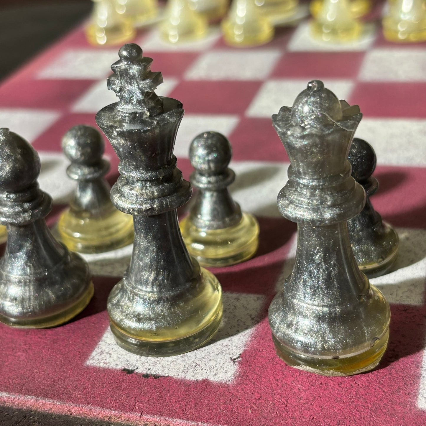 Dirty Pink - Painted Chess Set