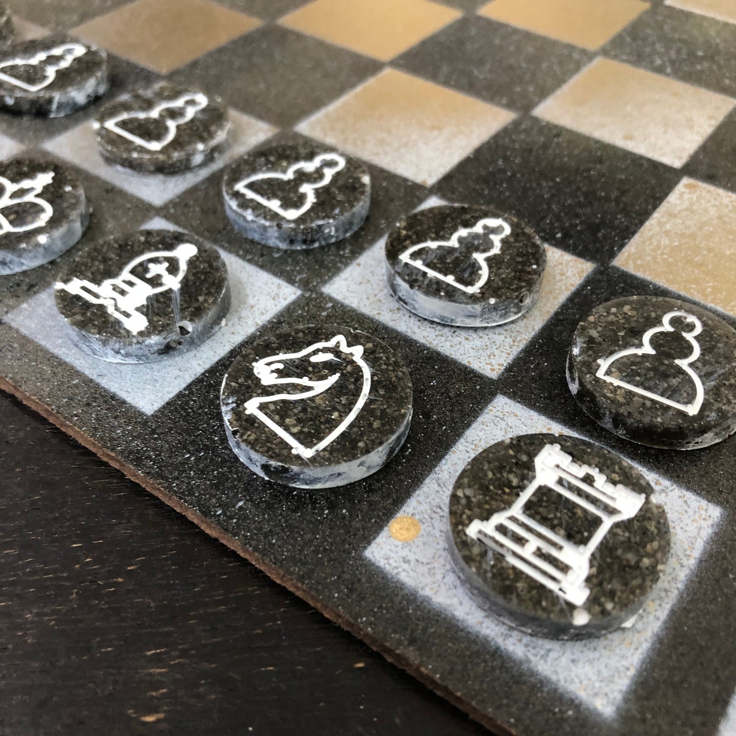 Golden Brown - Painted Chess Set