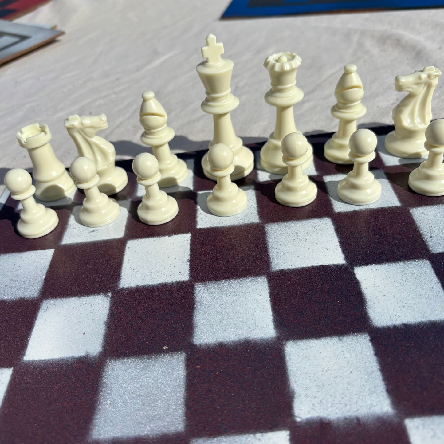 Fading Opal- Painted Chess Set