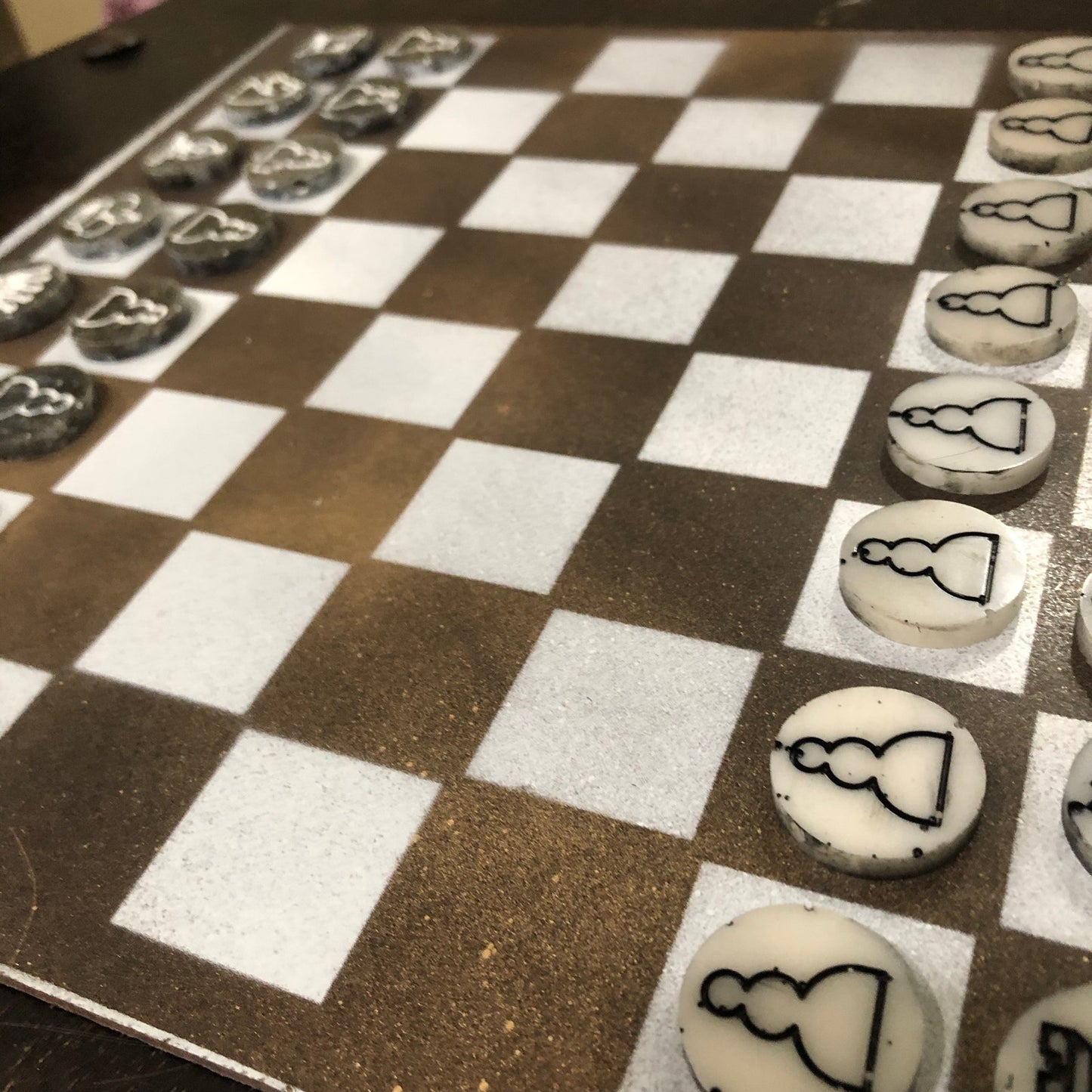 Golden Black - Painted Chess Set