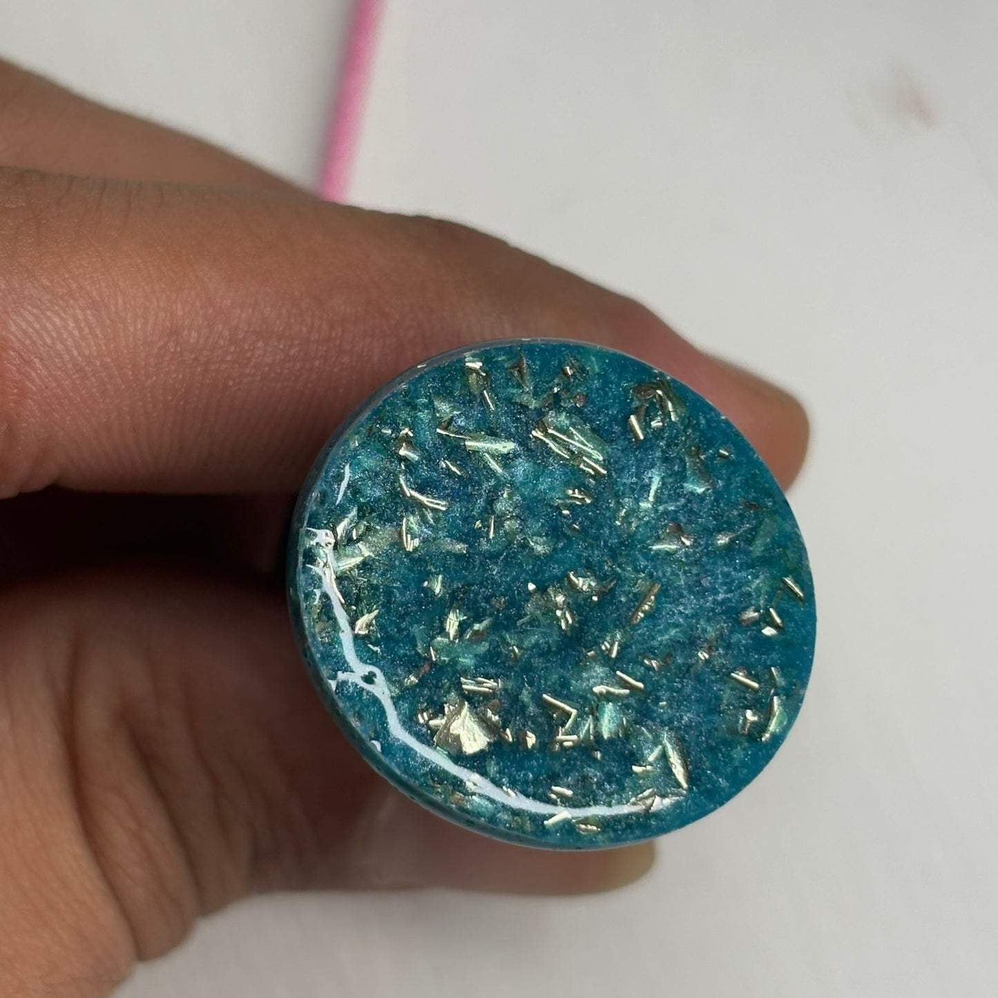 Sparkle Blue Knight - Handmade Resin Chess Necklace