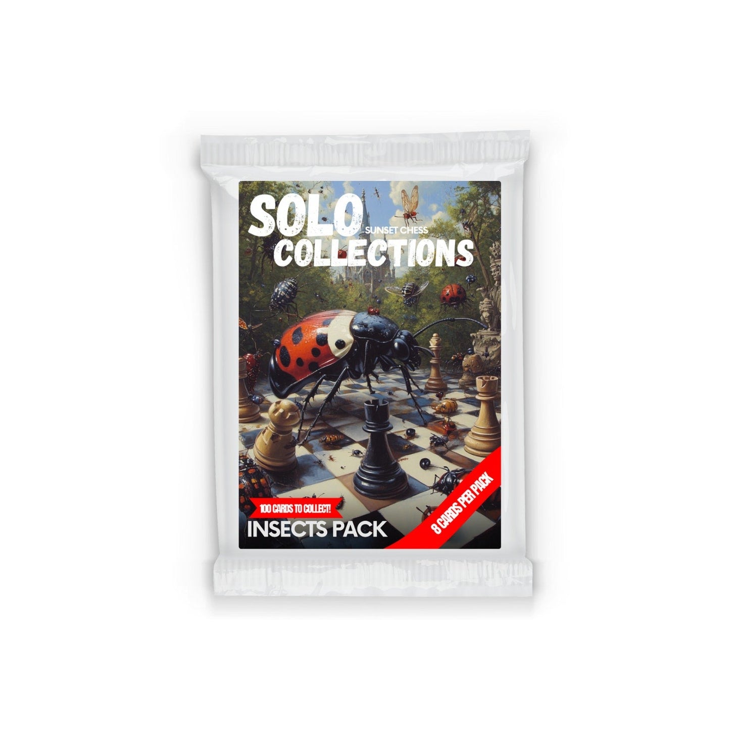 🎁 Insects Solo Collection - Sunset Chess Scrapbook Card Pack (100% off)