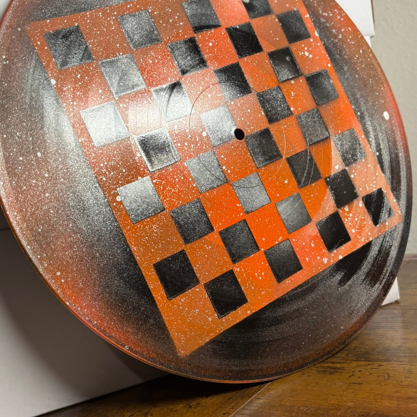 Beautiful Orange - Vinyl Chess Board