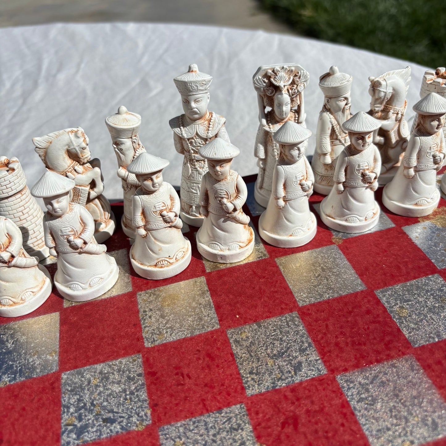 Red & Gold - Chinese Edition Chess Set