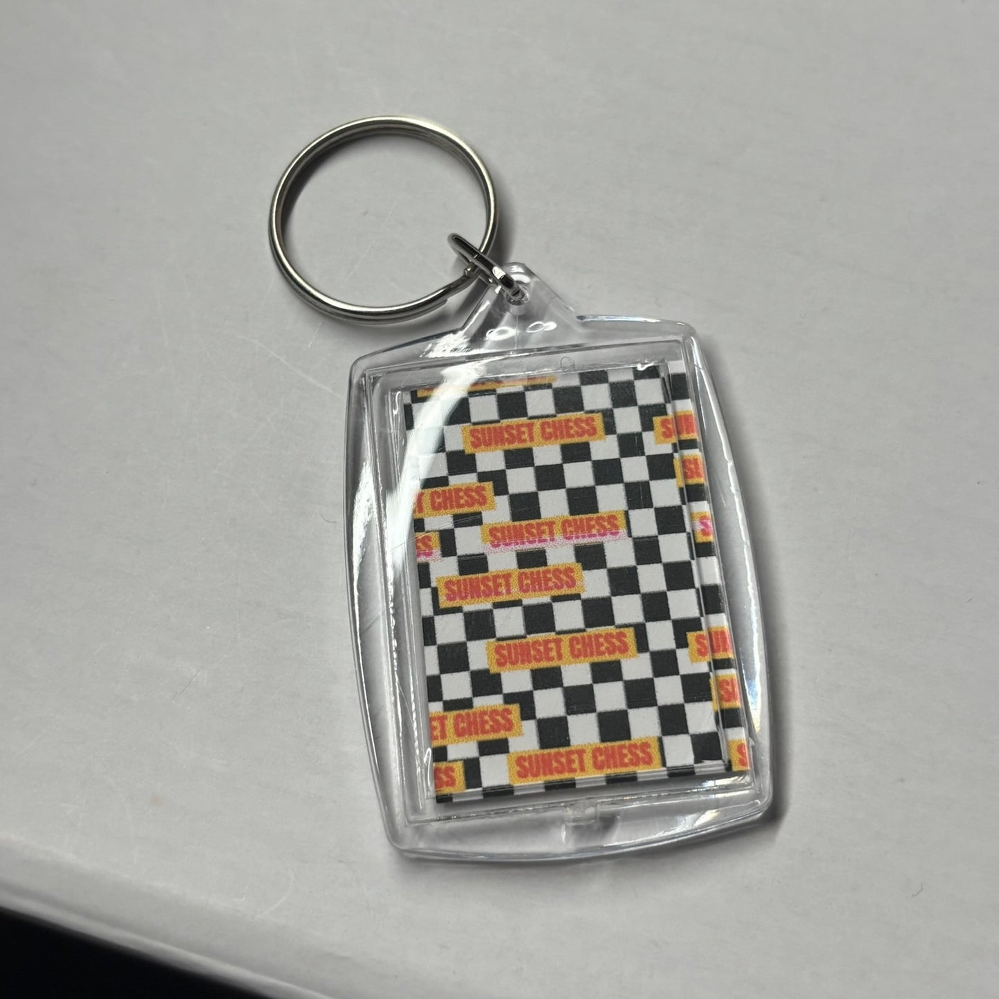 A Simple Man - Chess Photo Keychain
