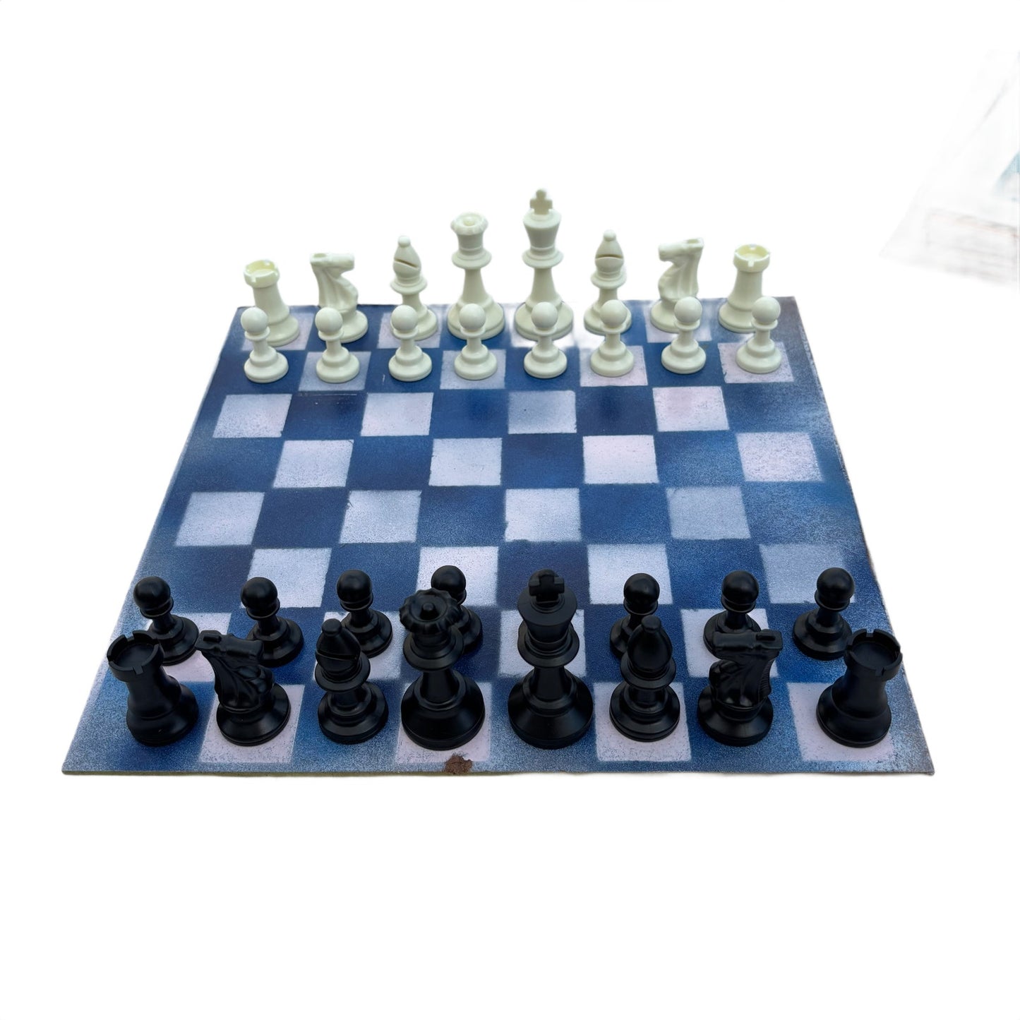 Blue & Pink - Painted Chess Set