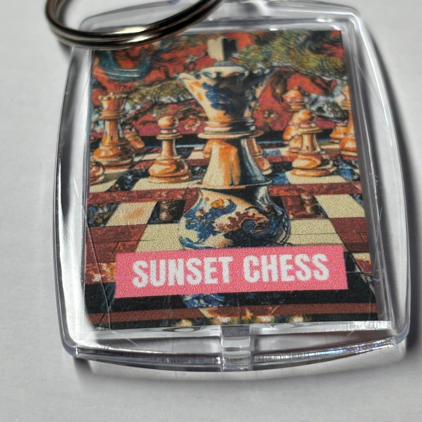 Royalty Chess - Sunset Chess Photo Keychain