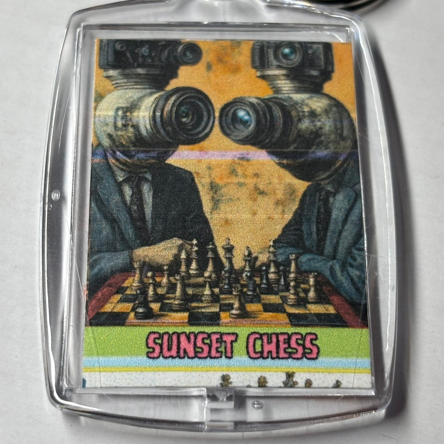 Photogenic - Sunset Chess Photo Keychain