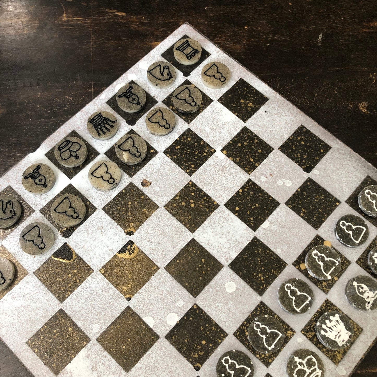 Rock Gray - Painted Chess Set