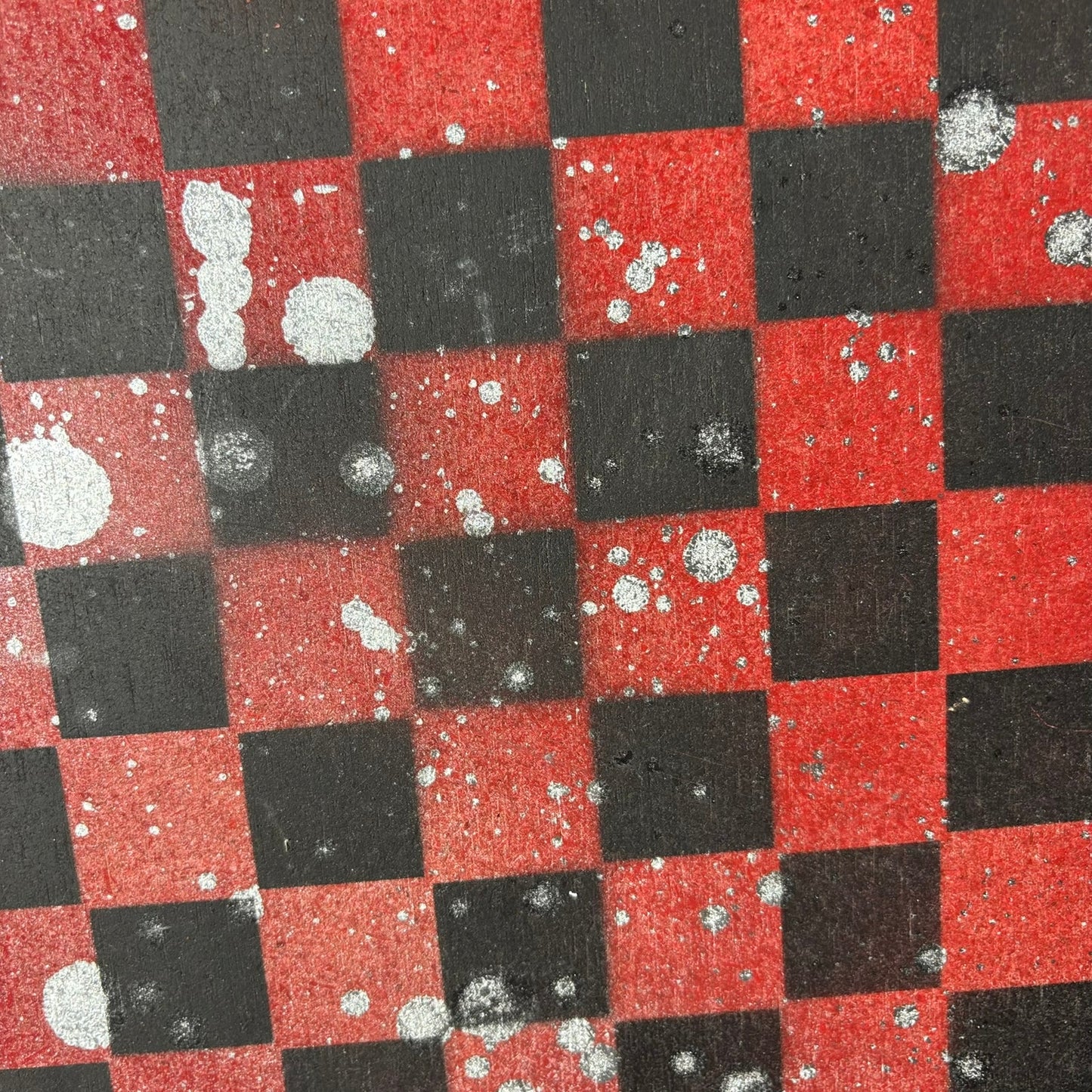 Red Splash - Painted Chess Board