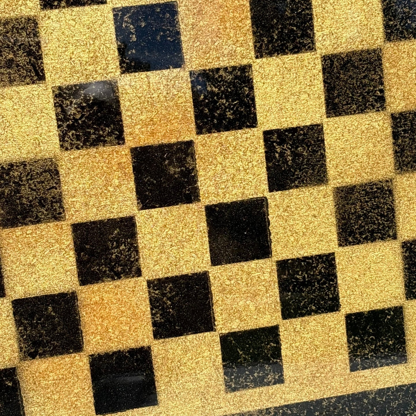 Gold & Black - Resin Coated Chess Board