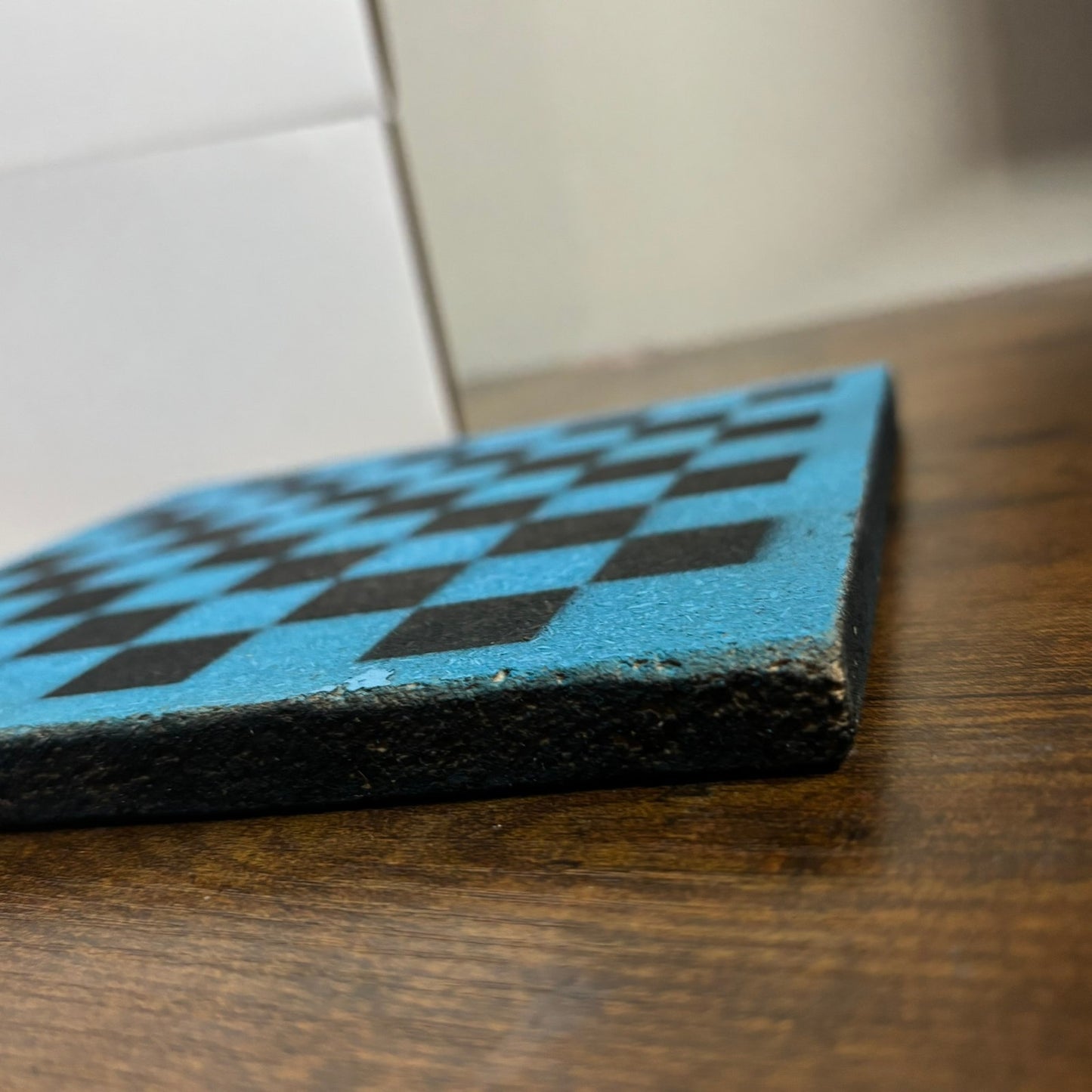 Black Blue - Painted Double Sided Chess Board