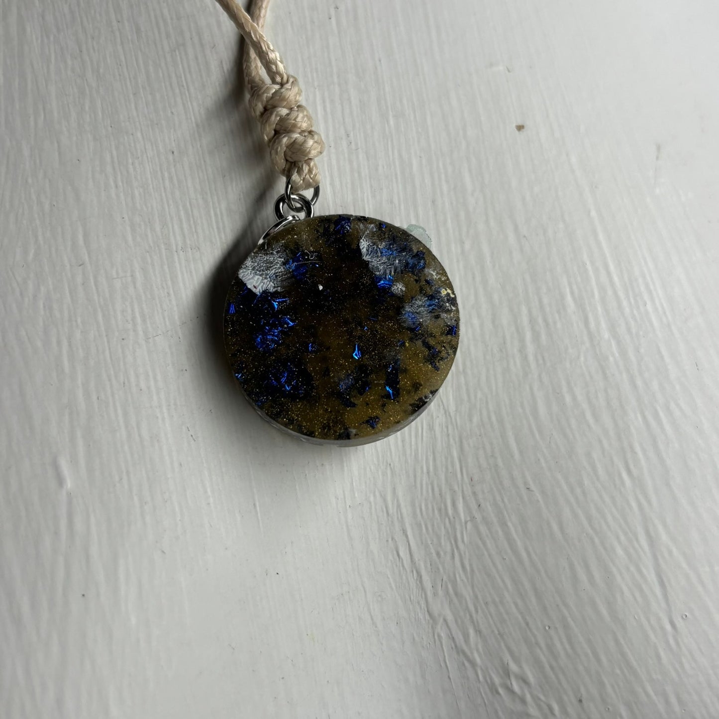 Dark Green Queen - Handmade Resin Chess Necklace