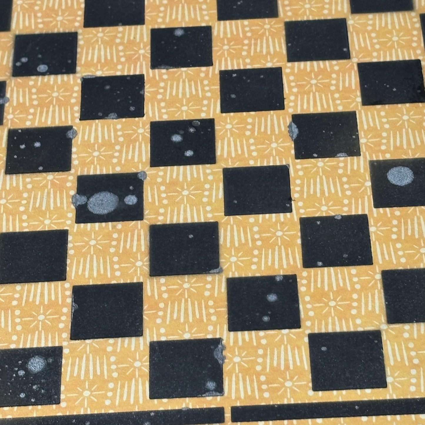 Sunset Yellow Pattern - Scrapbook Chess Set