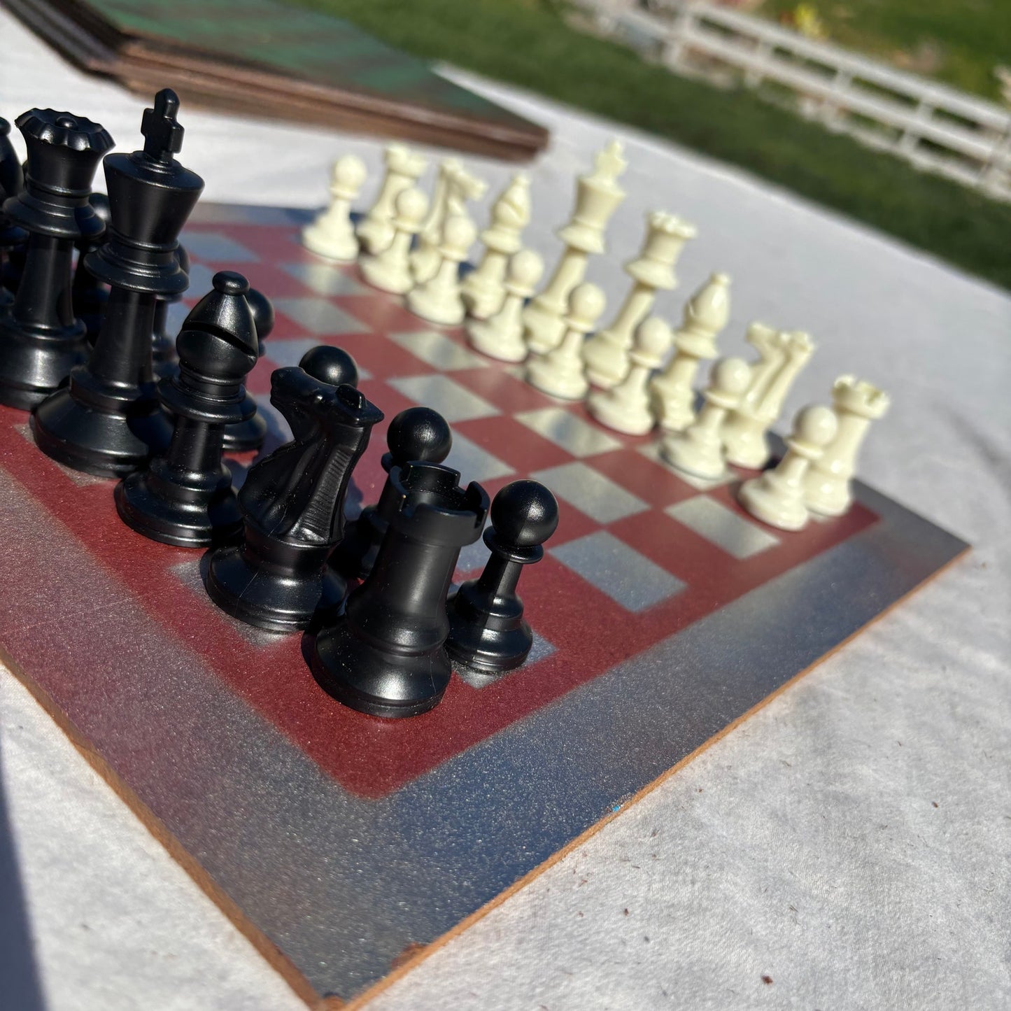 Silver Violet - Painted Chess Set