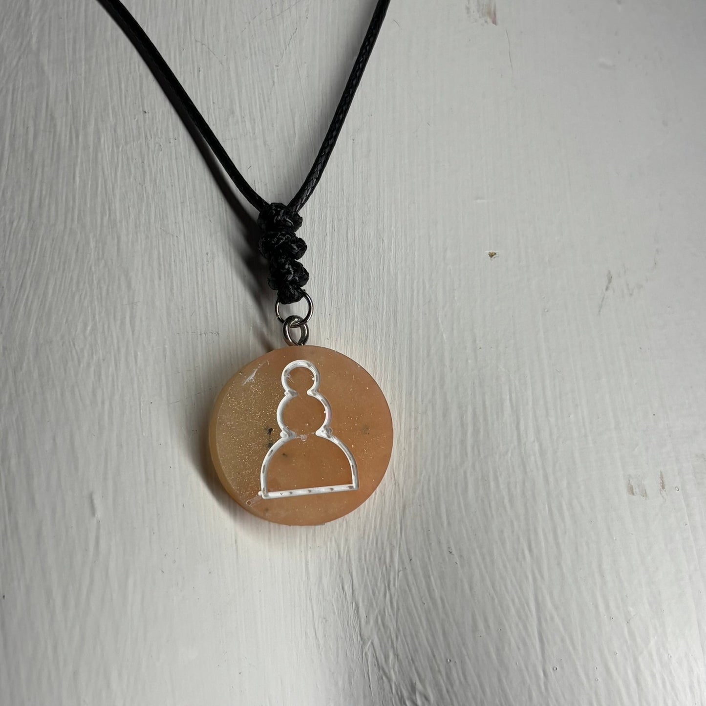 Banana Yellow Pawn - Handmade Resin Chess Necklace - Flat Edition