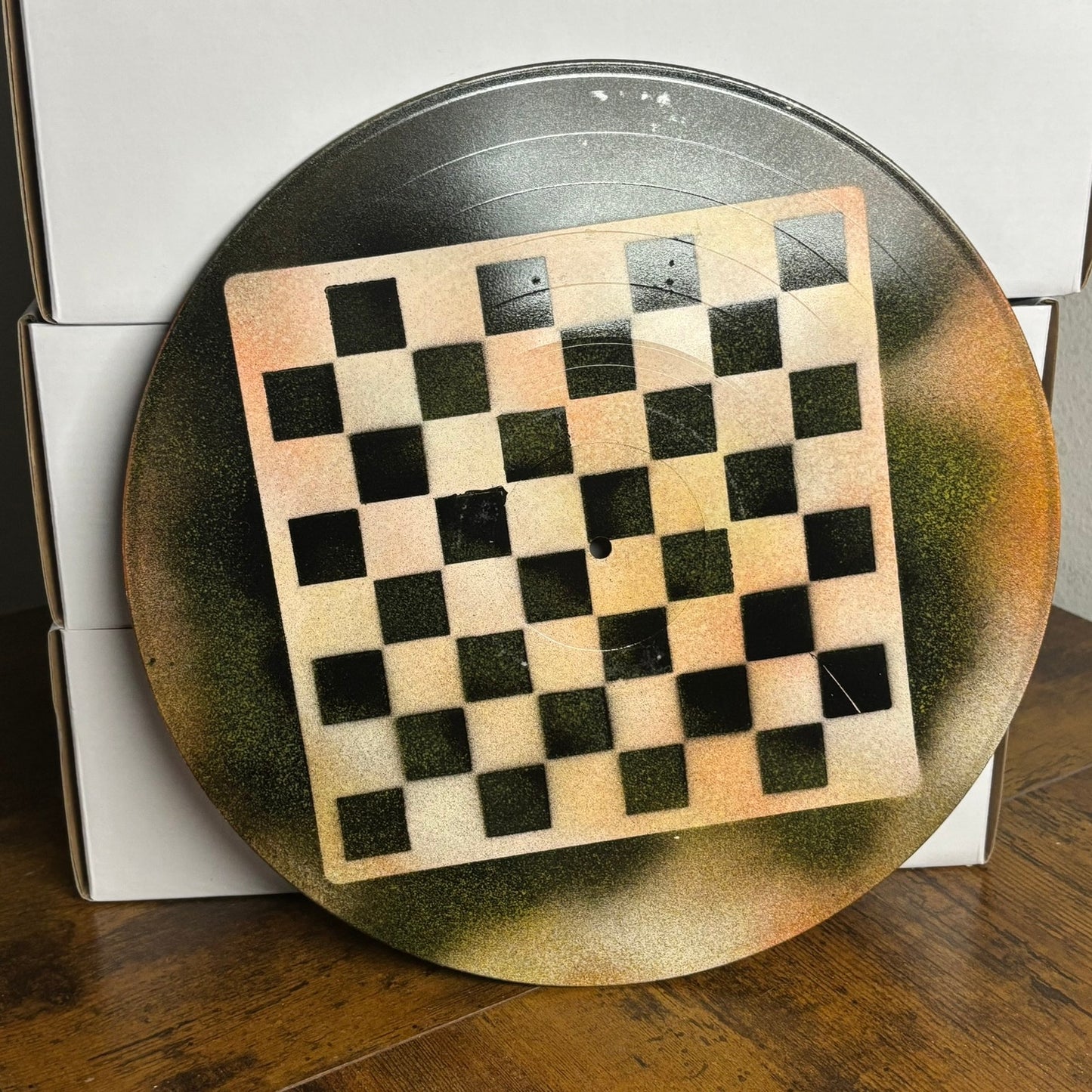 Dirty Orange - Vinyl Chess Board
