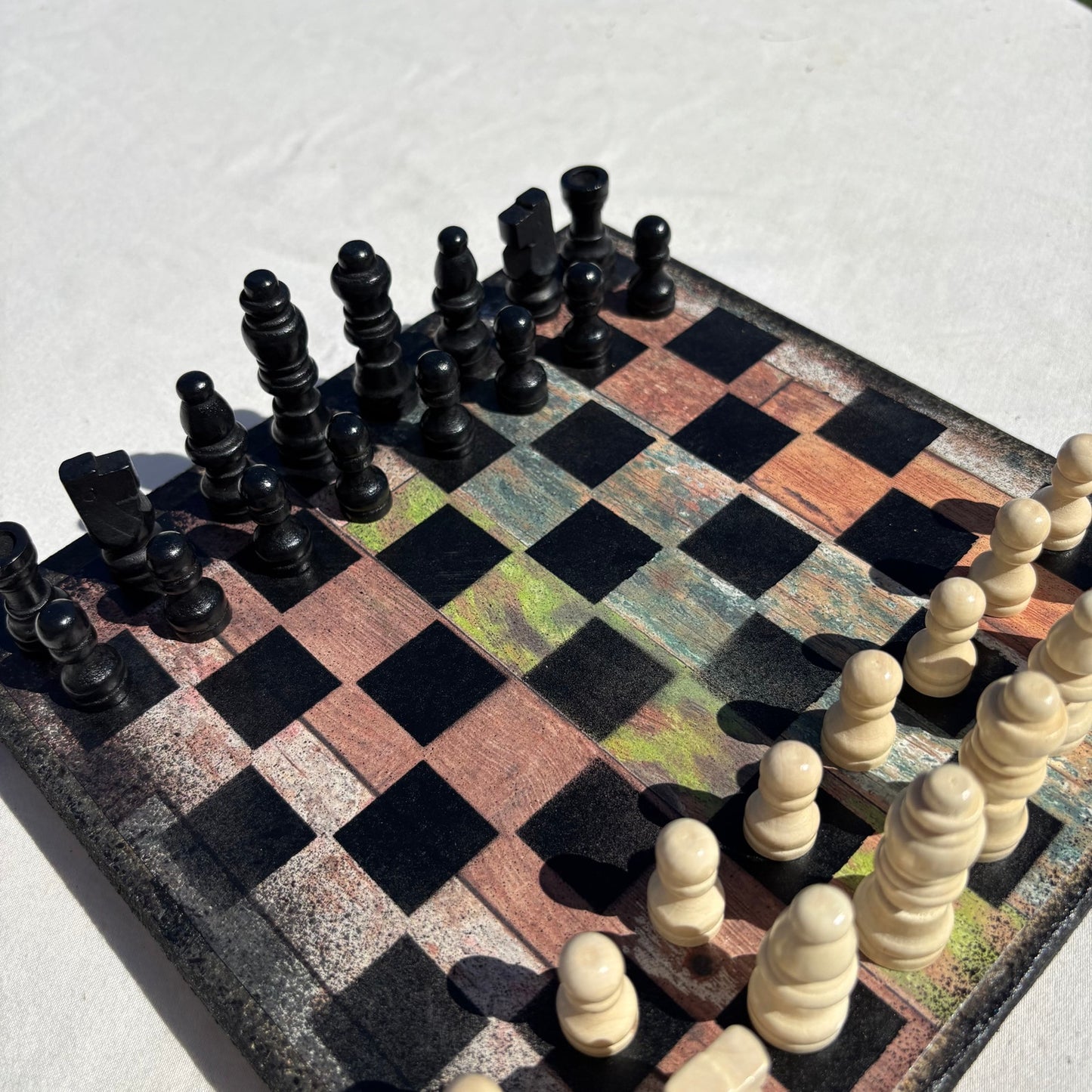 Rustic Design - Scrapbook Chess Set