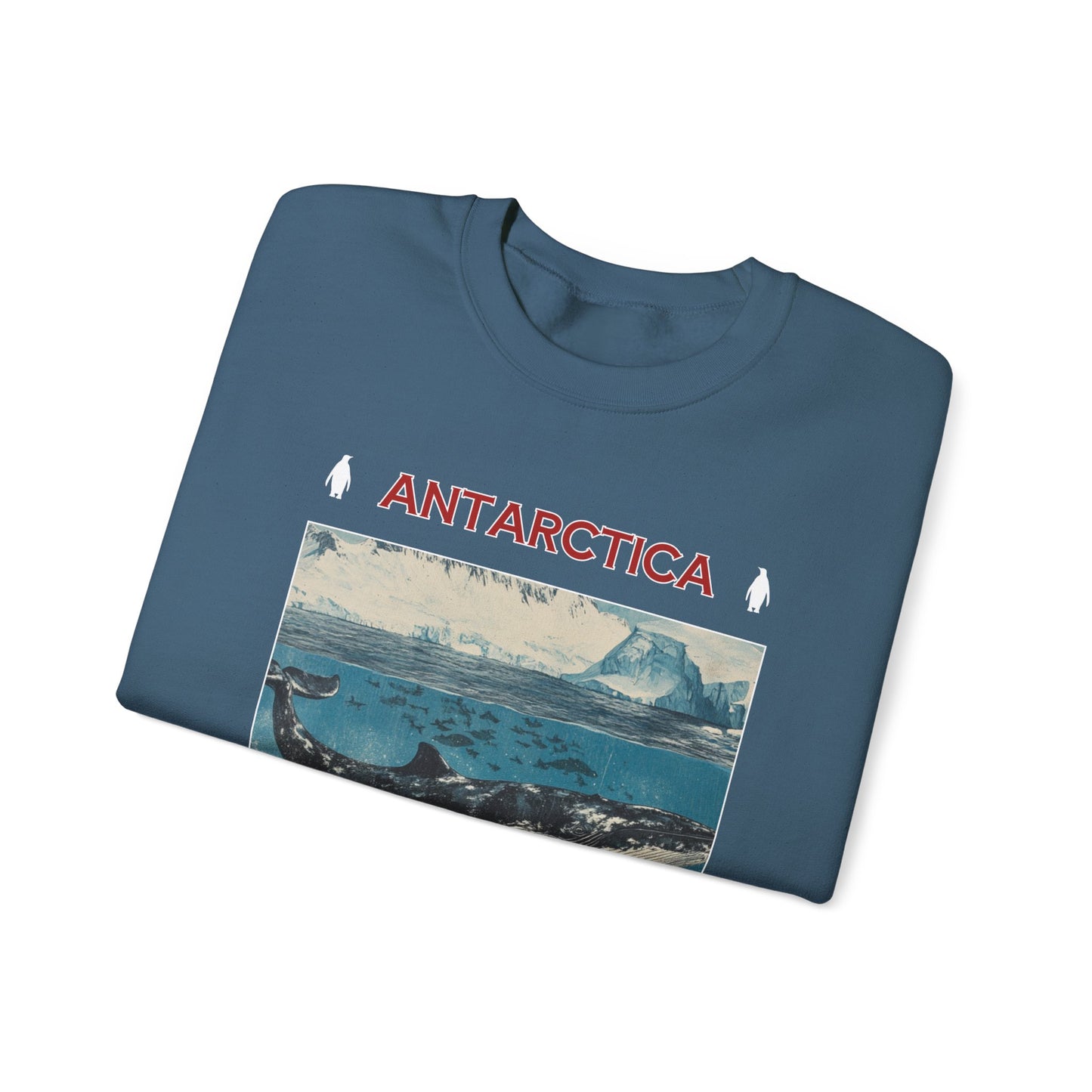A Whale & Chess - Indigo Blue Chess Crewneck Sweater