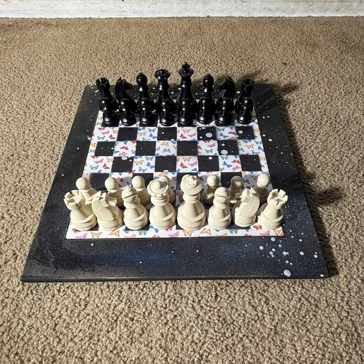 Simplistic Butterflies - Large Deluxe Chess Set