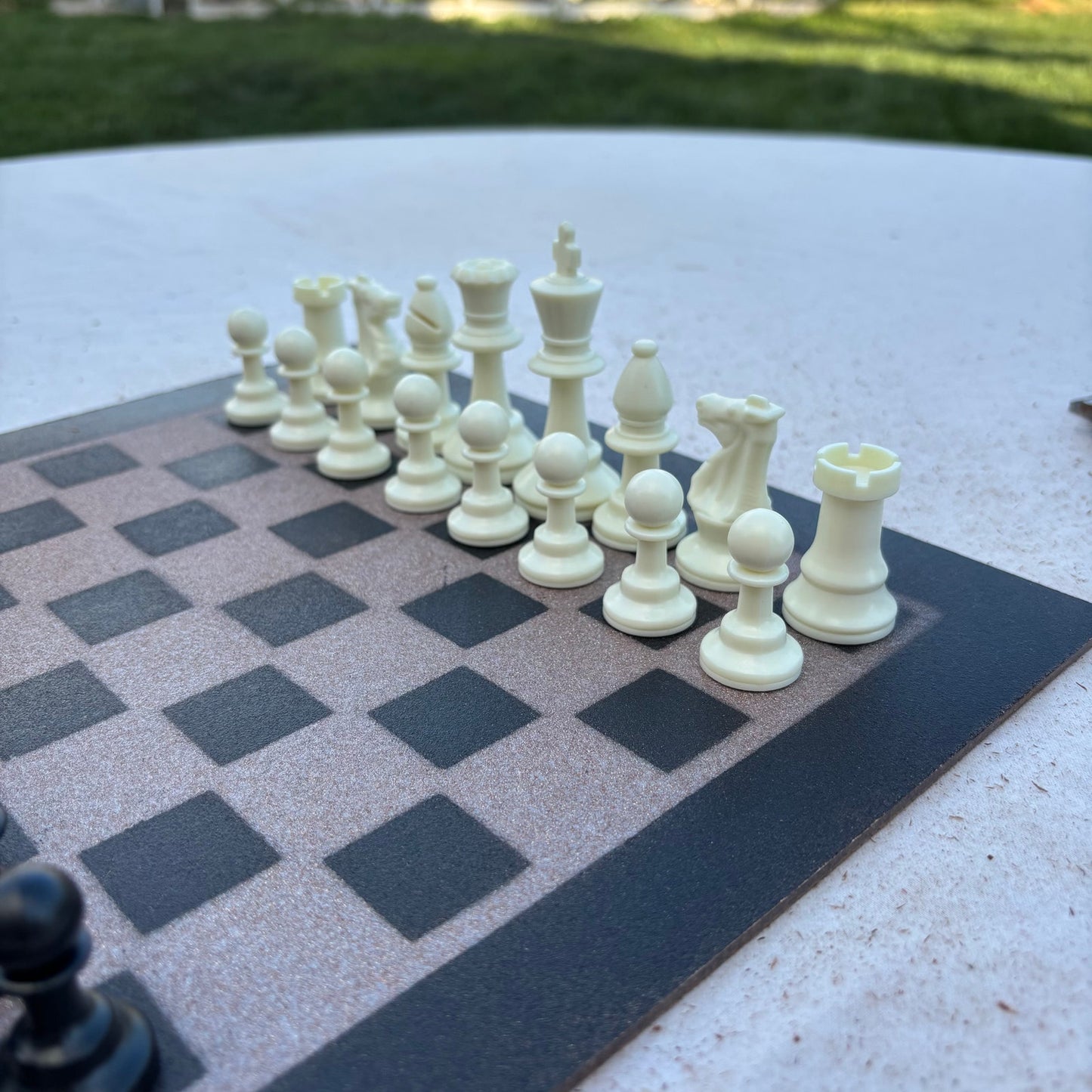 Simple Brown - Painted Chess Set