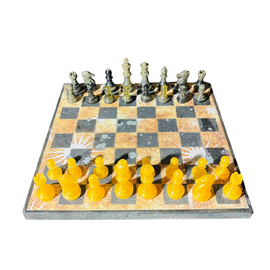 Golden Sunset - Scrapbook Chess Set