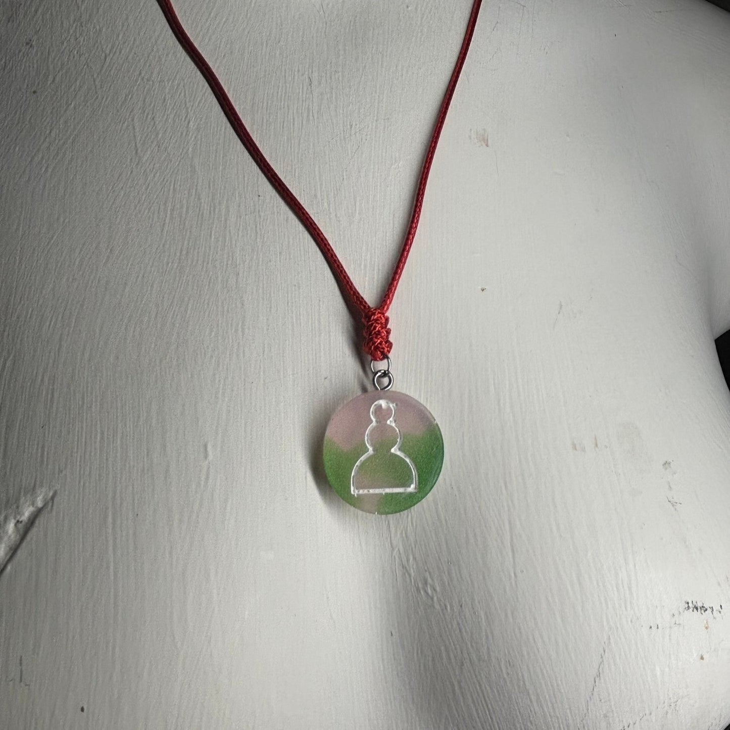Smooth Pawn - Handmade Resin Chess Necklace