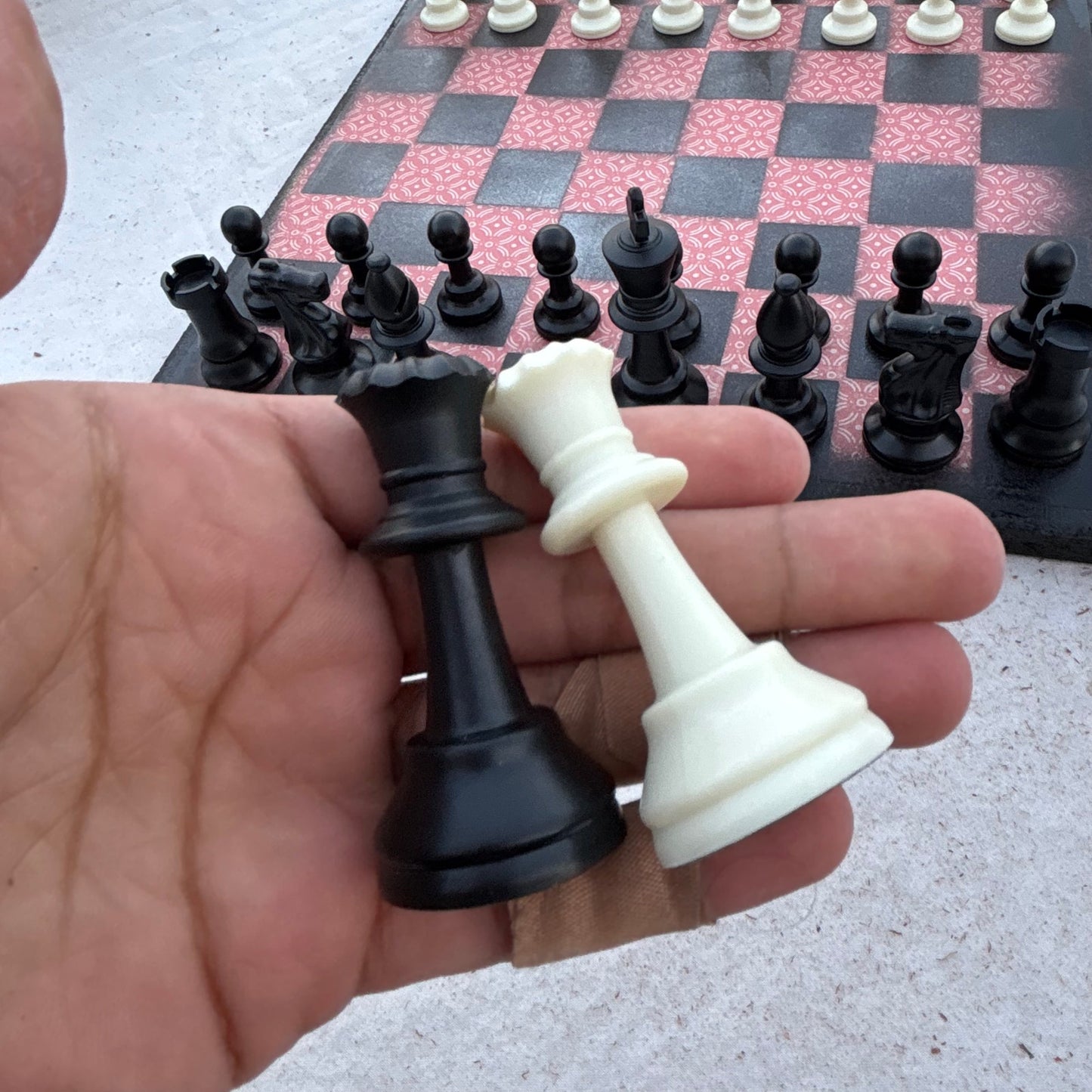 Vintage Red - Scrapbook Chess Set
