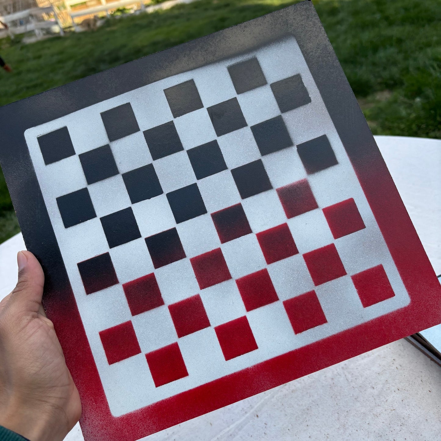 Speed Black & Red - Painted Chess Set