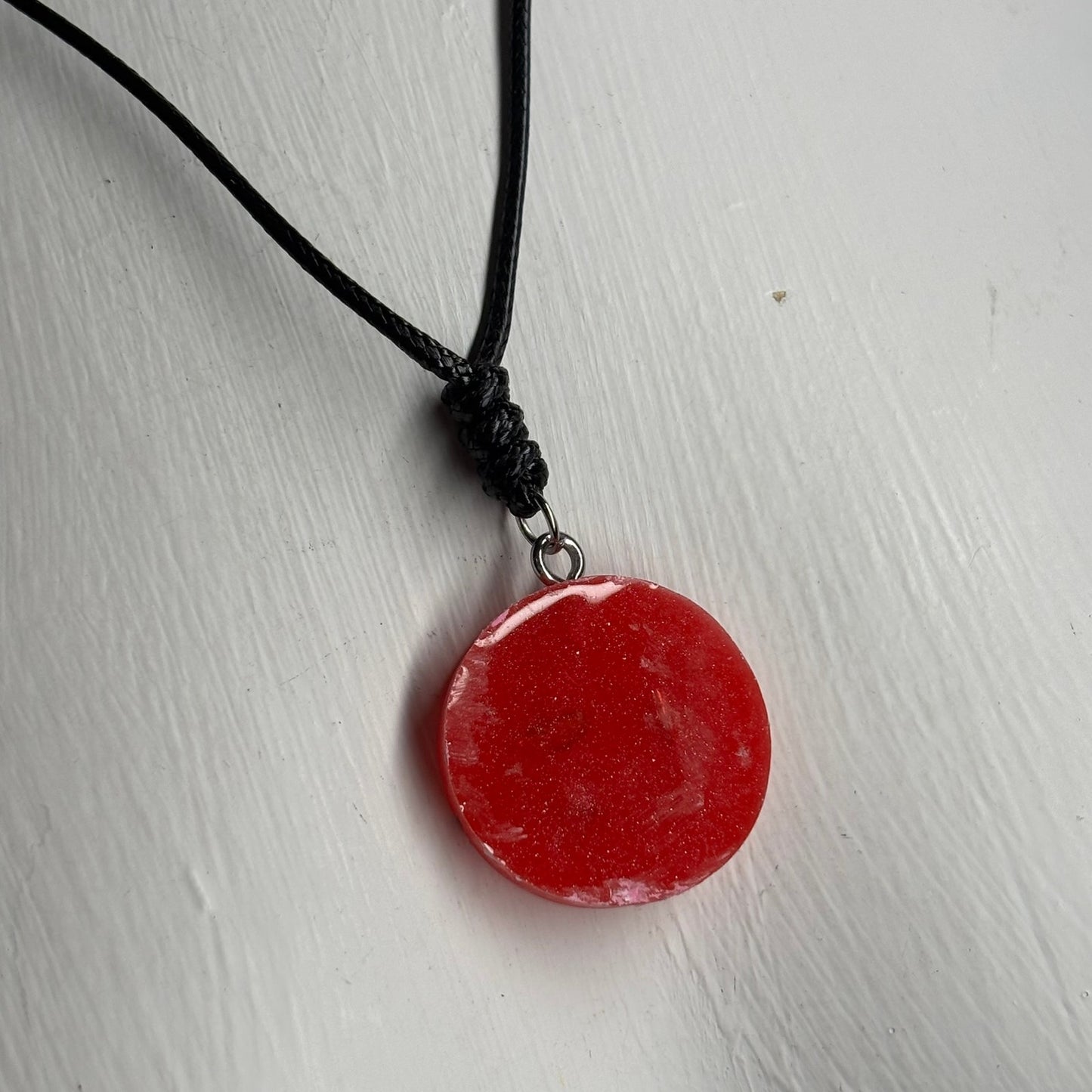 Fiery Pawn - Handmade Resin Chess Necklace