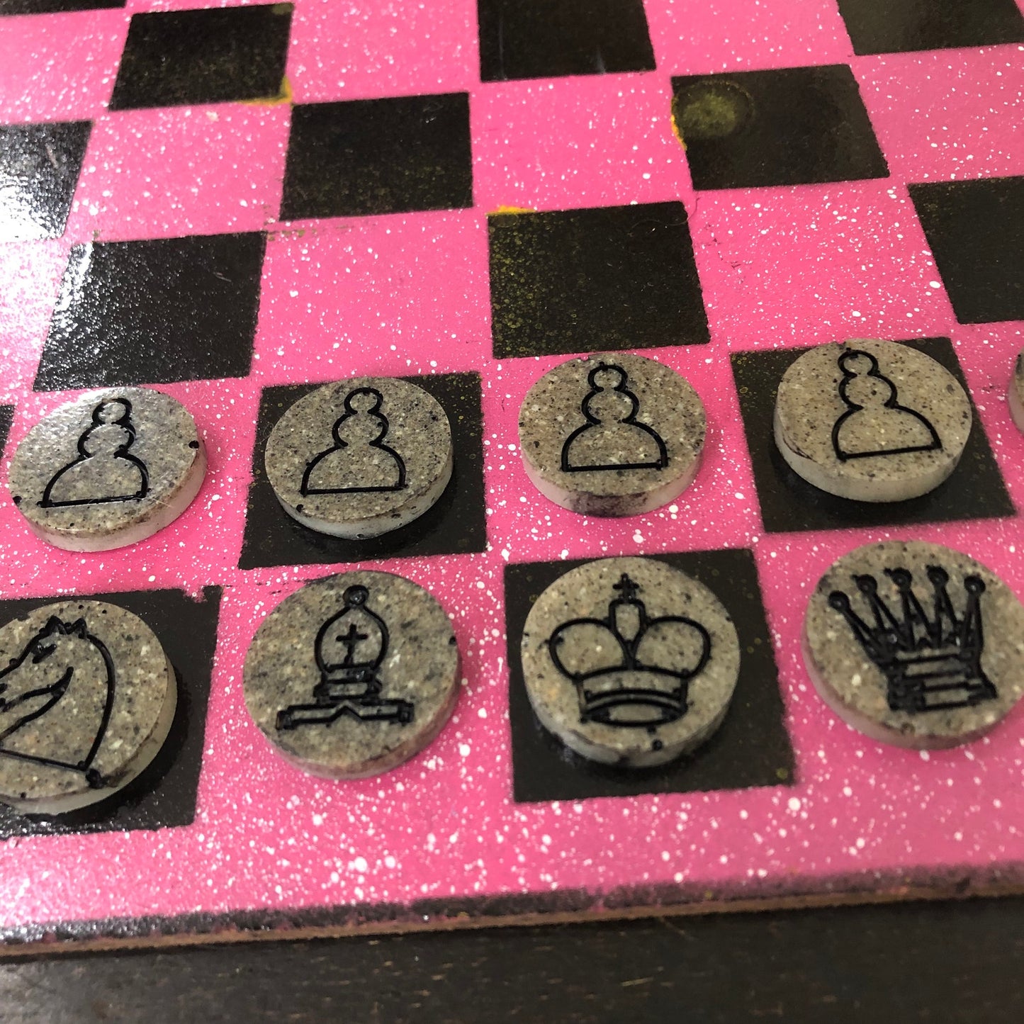 Vintage Pink - Painted Chess Set