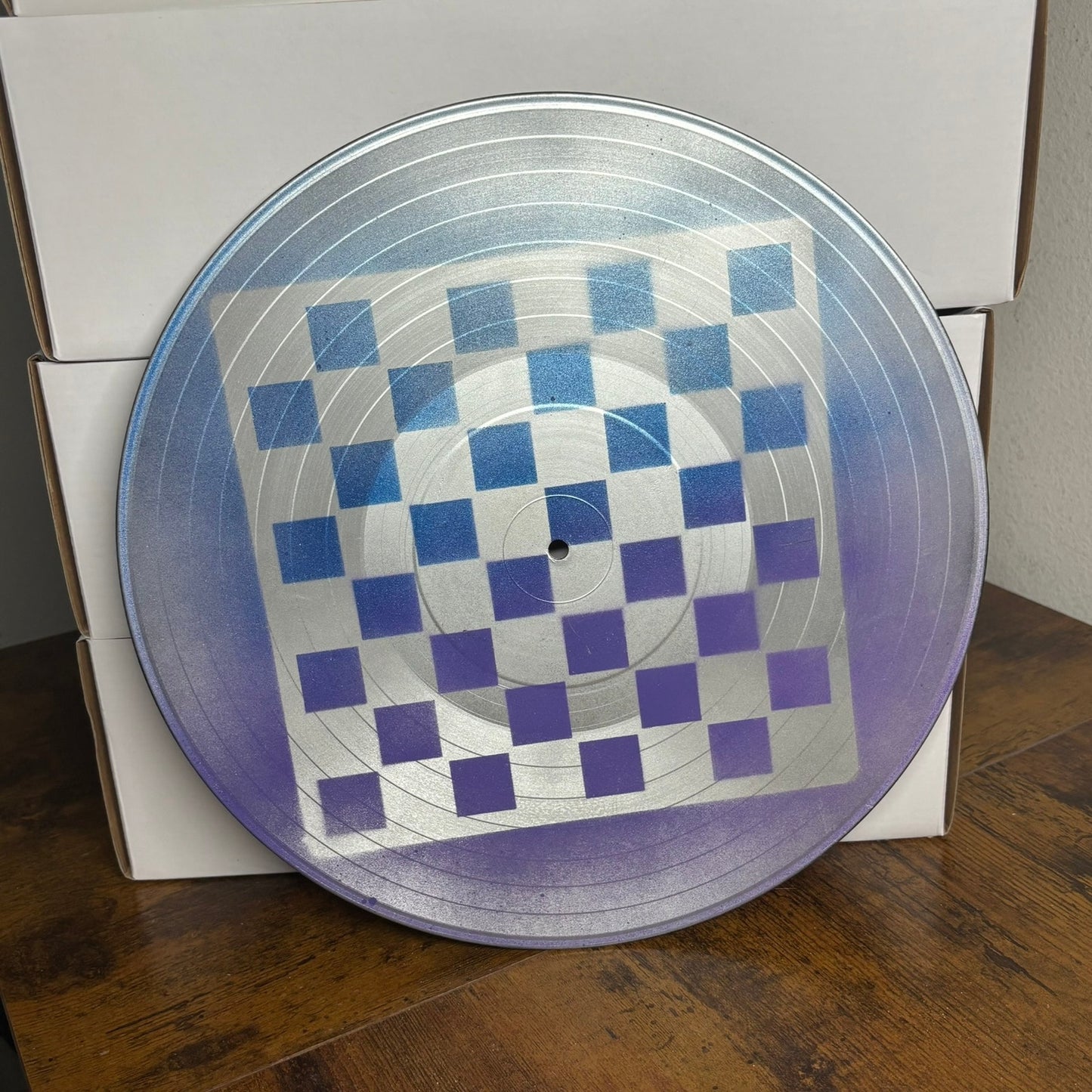 Purple Blue Chrome - Vinyl Chess Board