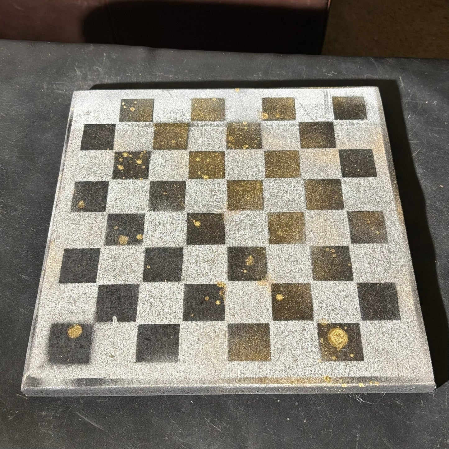 Silver Chrome Gold - Painted Chess Set